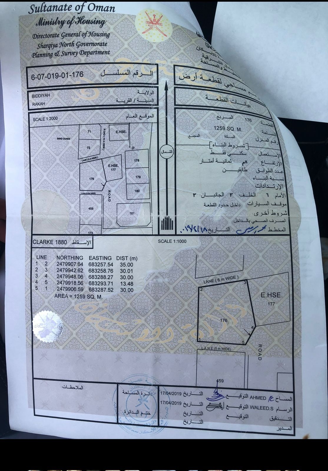 أرض سكنية للبيع في الشرقيه-بديه